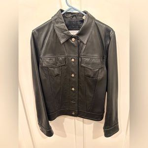 Black leather jacket Women’s Size Large Lord & Taylor